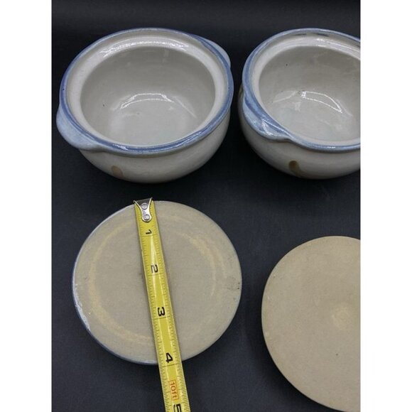 John B Taylor Louisville Stoneware Blue Grapes Set 2 Covered Soup Dishes